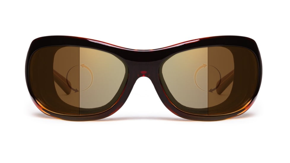 7Eye by Panoptix Womens AirShield Sedona Sunglasses, RX Ready, Light Tortoise Frame, Photochromic Day/Night Contrast Lens, M-L 326027