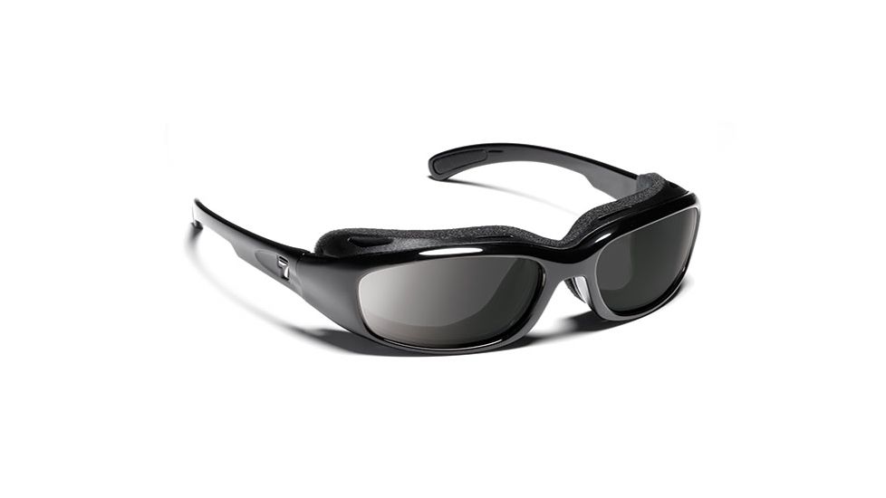 7eye 160541 Churada Rx Progressive Sunglasses Airshield Glossy Black Frames