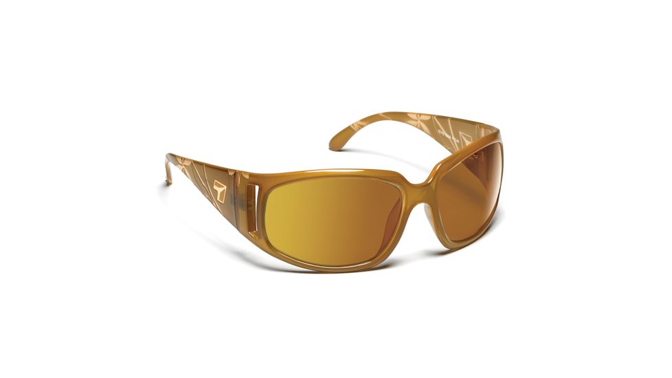 7 Eye Etched Taupe Crystal Sharp View Copper Sunglasses 774644