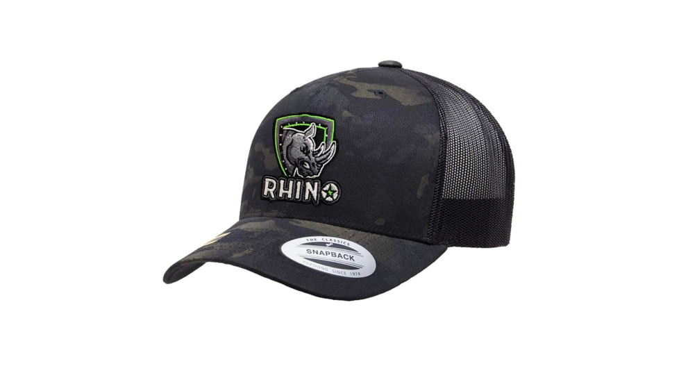 Rhino USA Mesh Snapback - Curved Bill CA0A0DF4, Charcoal/Neon, RNO-6606-NEON