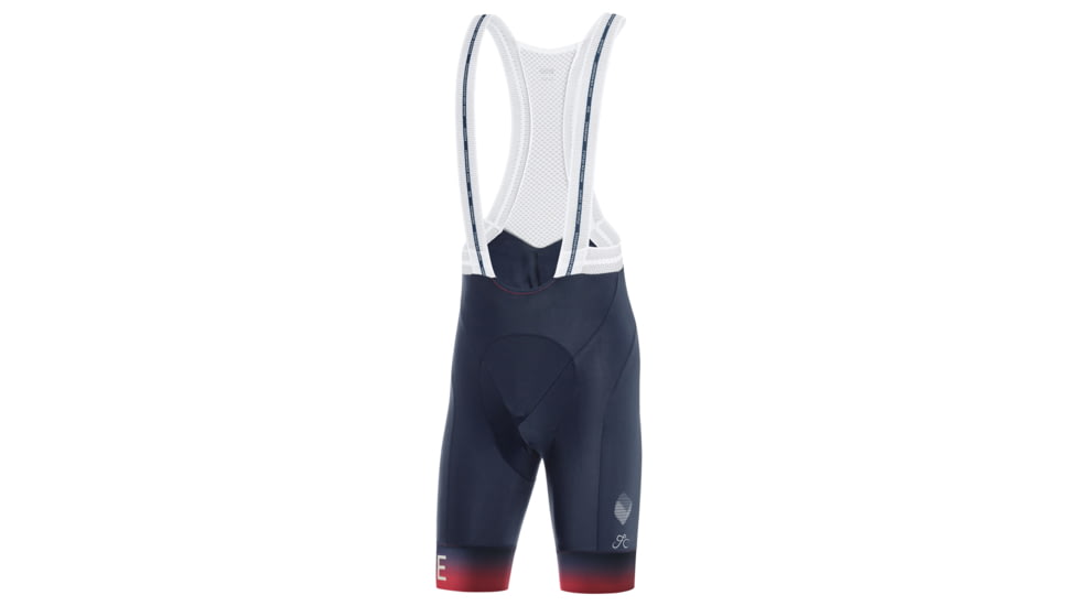 GOREWEAR C5 Cancellara Bib Cycling Shorts+ Mens in Orbit Blue/Red Small Windproof 4D691769, 100729-AU35-M