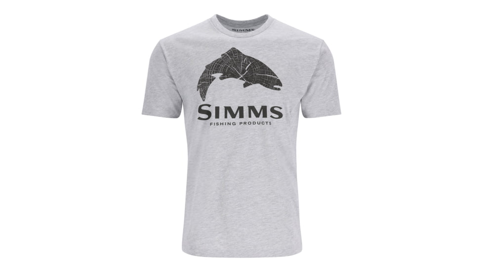 Simms Fishing Products Wood Trout Fill T-Shirts - Mens, Brown Heather, XL, 13437-900-50
