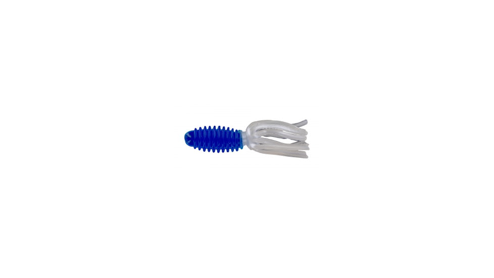 Big Bite Baits Slab Tube Soft Baits, 10 per Pack, Blue/Pearl, 1.75 inch, STUB15