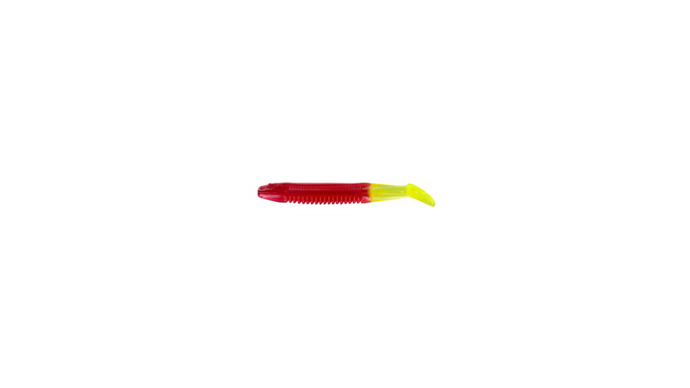 Big Bite Baits Crappie Thumper Soft Baits, 10 per Pack, Red/Chart, 2 inch, 2CTHMP