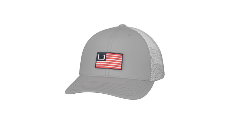 HUK Performance Fishing Huk Huk and Bars Trucker Hat Harbor Mist D8149CD9, ATH3000423034