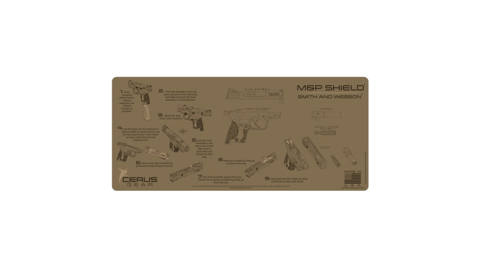 Cerus Gear M&amp;P SHIELD INSTRUCTIONAL PROMAT - COYOTE TAN A243FE1C, CERIMSWMPSHLDINSCOY