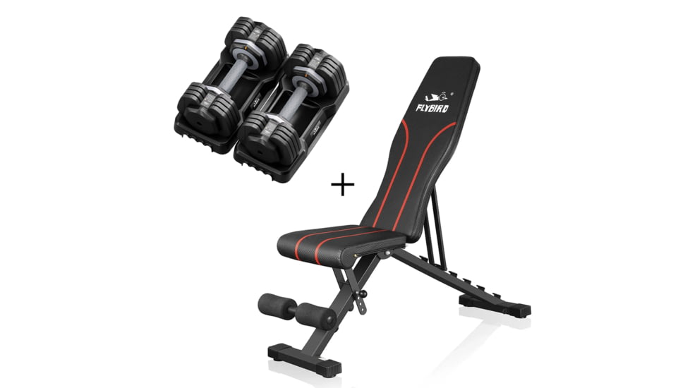 Flybird Fitness Exercise Machine &amp; Equipment Sets 86FF2214, set-of-dumbbells-25-lbs-bench-f139