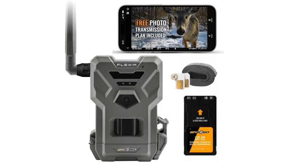 Spypoint FLEX-M Value Bundle Camera - Battery Pack - 32GB MicroSD Card 2BFC0DDB, YS01846