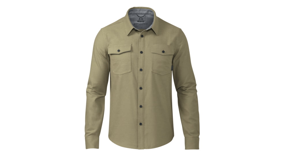KUIU Field Flannel Shirt - Men's, Khaki, 3XL, Cotton, Adult, Male, 7462077661342