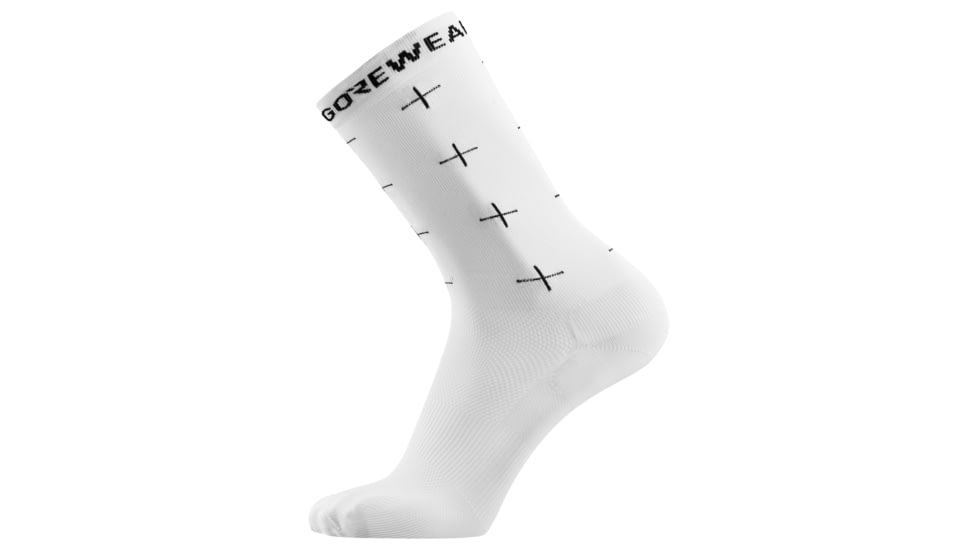 GOREWEAR Essential Daily Socks in White 8-9.5 Form fit 1C766502, 100964-0100-L