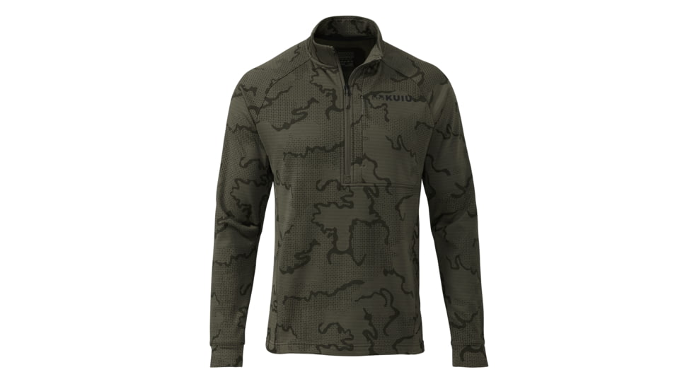 KUIU Ridgepoint Fleece Zip Hunting Shirt in Ash Tonal Size 3XL DE9B4A26, Ash Tonal, 3XL, Adult, Male, 7670826565790
