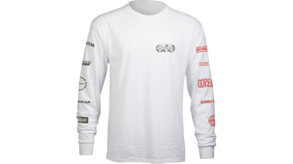 Gorewear Mens GOREWEAR Moto Long Sleeve T-Running Shirt in White Medium Regular fit 4C133073, 101656-CS00-L