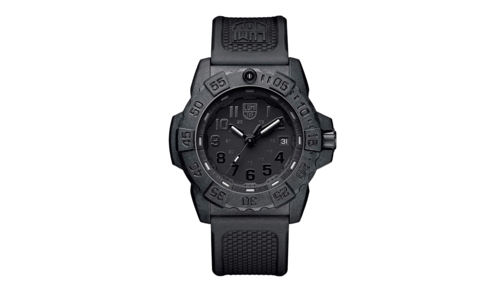 Luminox Watches Navy SEAL 3500, 45 mm, Military Dive Watch, Blackout, 362363944983