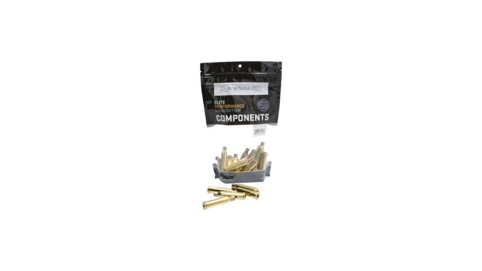SIG SAUER Rifle Brass, .338 Norma Magnum, Non-Primed, 25 Brass/Bag, BR338NM