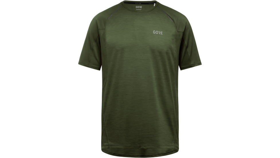 GOREWEAR Mens R5 Running Shirt in Utility Green Small Slim fit 25135BFE, 100614-BH00-M