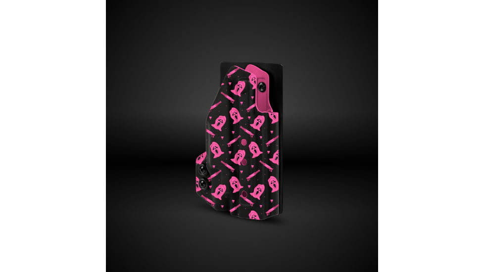 945 Industries Kydex Holster With Velcro Hook Attachment Panel Pink Ghost, HOLSTER-KYDEX-VELCRO-PINKGHOST