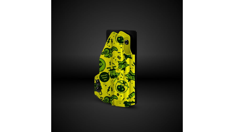 945 Industries Kydex Holster With Velcro Hook Attachment Panel Toxic Canary, HOLSTER-KYDEX-VELCRO-TOXIC-CANARY