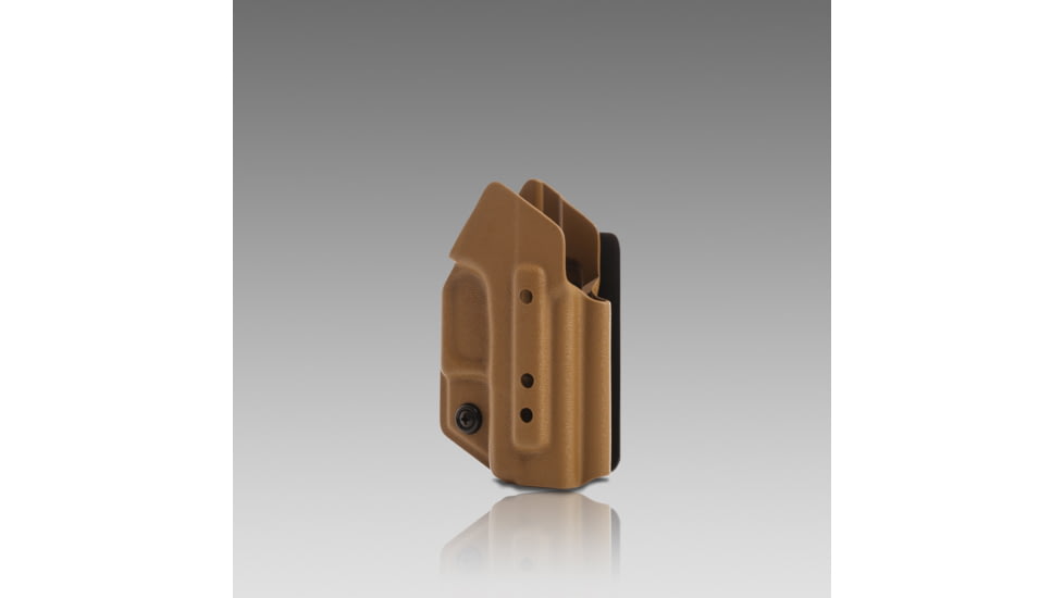 945 Industries KYDEX HOLSTER WITH VELCROR HOOK ATTACHMENT PANEL NO LIGHT/LASER COYOTE BROWN, KYDEX-HOLSTER-VELCRO-NOLIGHT-COYOTEBROWN