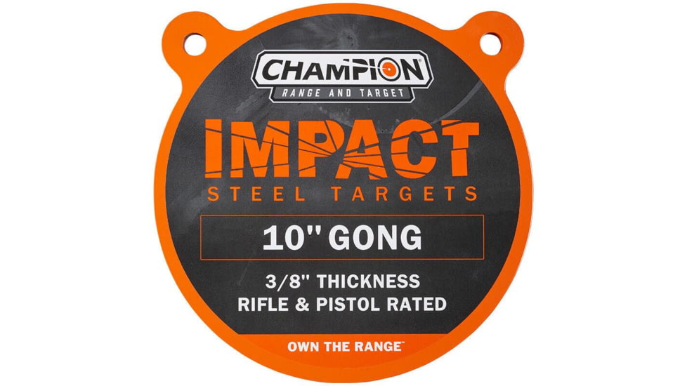 Champion Traps and Targets Impact Steel Gong Target - Rigle Rated, 10in, 44911C