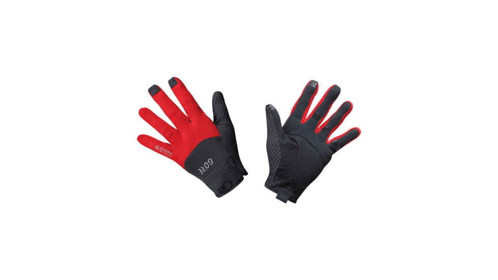 GOREWEAR C5 GORE-TEX INFINIUMTM Gloves in Black/Red XL Windproof A2767F18, 100501-9935-9