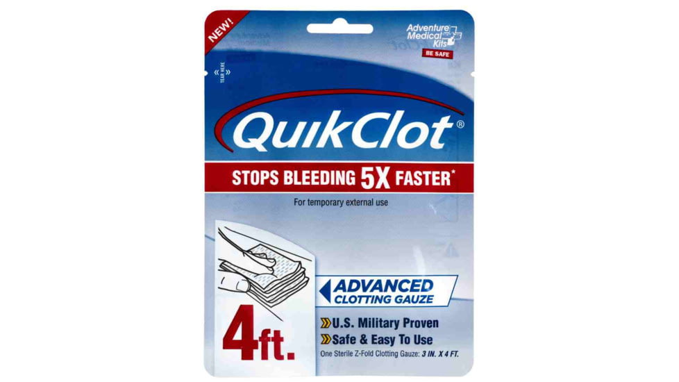 Adventure Medical Kits QuikClot Gauze 3 x 4 9C271A62, 5030-0575