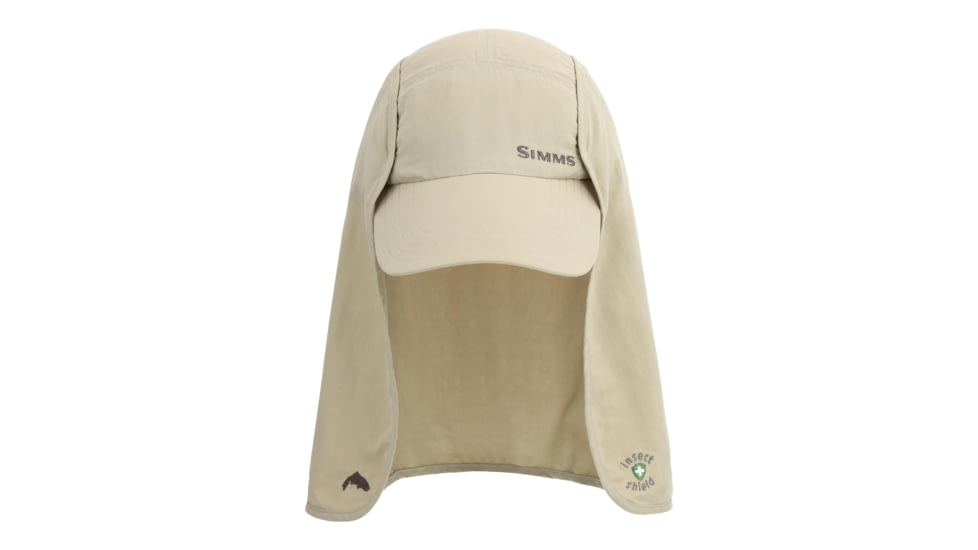 Simms Fishing Products Bugstopper SunShield Cap F8F5A9FF, Stone, One Size, 13971-160-00