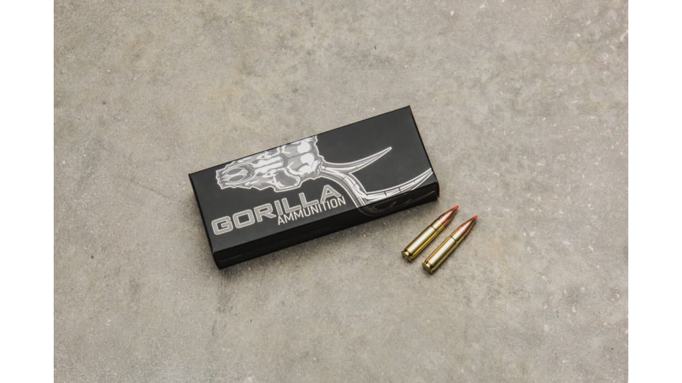 Gorilla Ammunition .300 AAC Blackout 110 Grain Hornady V-Max Rifle Ammo, 20 Rounds, Copper, 20 Rounds, gpf-233