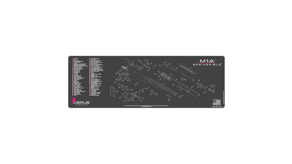 Cerus Gear SPRINGFIELD M1A SCHEMATIC RIFLE PROMAT - CHARCOAL GRAY/CERUS BLUE DE99141A, CERRMM1ASCHPNK
