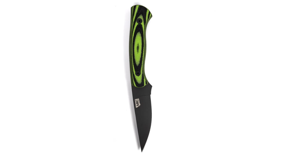 Montana Knife Company Blackfoot 2.0 Fixed Blade Knives, 3.5 inch, 52100 Ball Bearing Steel, Fixed Blade, G-10 Handle, Neon Green/Black, 7.75 inch, BF-NEONGGN-BLK