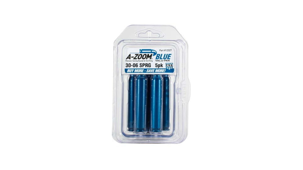 A-Zoom Centerfire Rifle Snap Caps, 30-06, 5-Pack, Blue, 12327