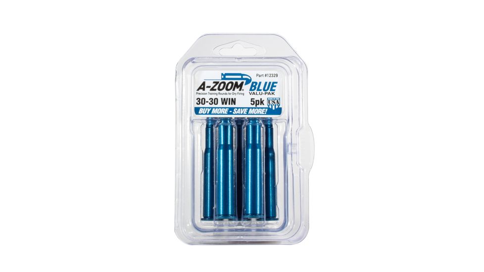 A-Zoom Centerfire Rifle Snap Caps, 30-30, 5-Pack, Blue, 12329