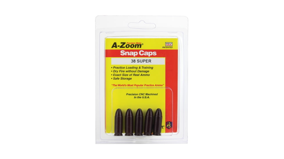 A-Zoom Precision Pistol Snap Caps - 38 Super 5 per Pack
