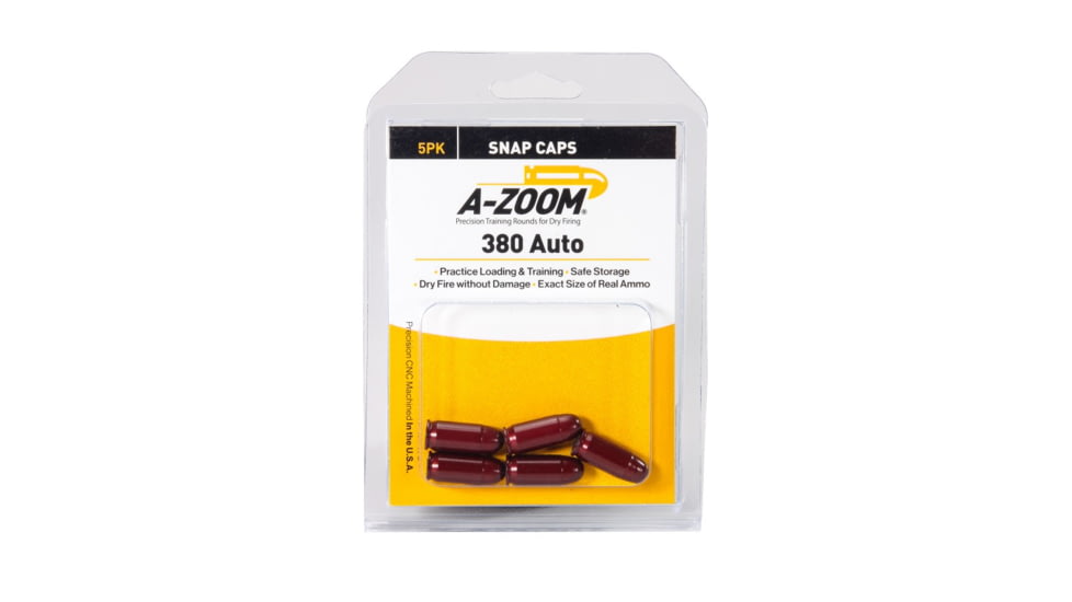 A-Zoom Precision Pistol Snap Caps - 380 Auto 5 per Pack