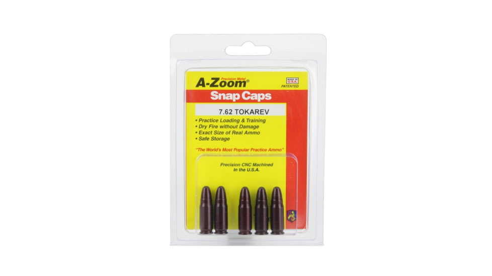 A-Zoom Precision Pistol Snap Caps - 5 Pack - 7.62 Tokarev 15133
