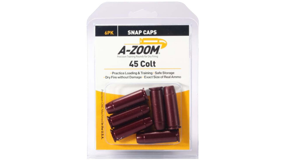 A-Zoom Revolver Snap Caps, 45 Colt, 6 Pack, 16124