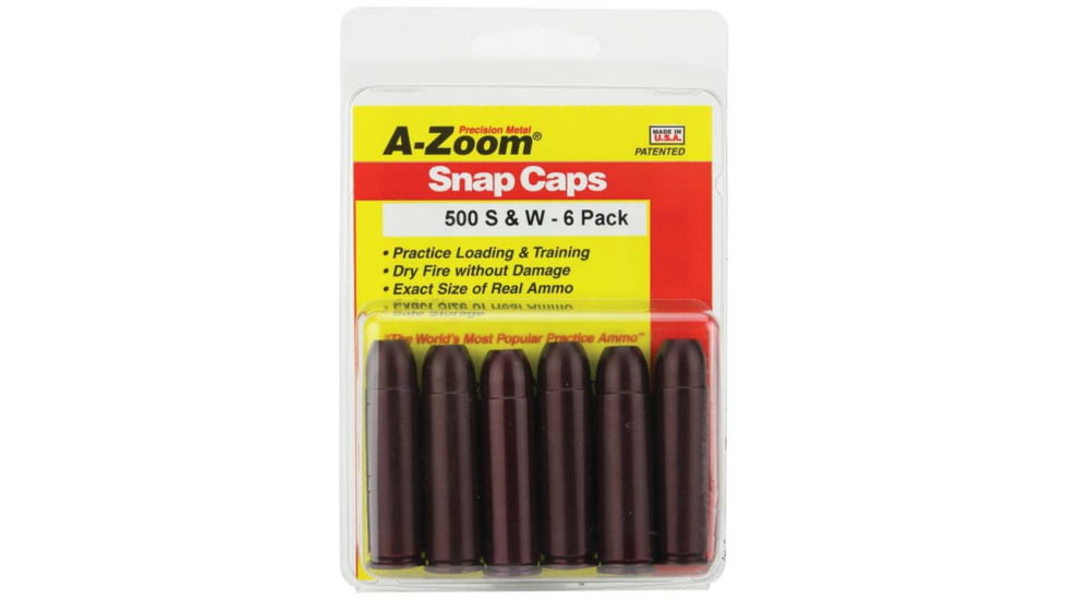 A-Zoom Revolver Snap Caps, 500 S&amp;W, 6 Pack, 16144
