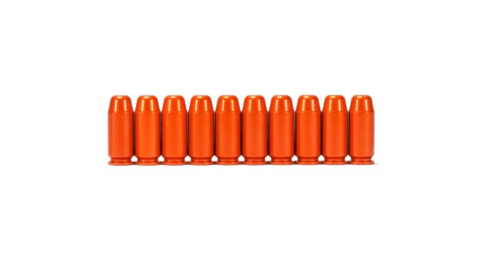 A-Zoom Snap-Cap Training Rounds Pack, .40 Smith &amp; Wesson, 10 Pack, Orange, 15414
