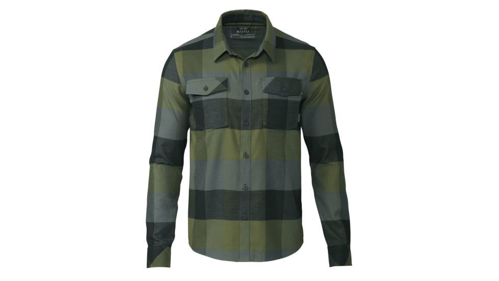 KUIU Field Flannel Shirt - Men's, Verde Plaid, 3XL, Cotton, Adult, Male, 7462081265822