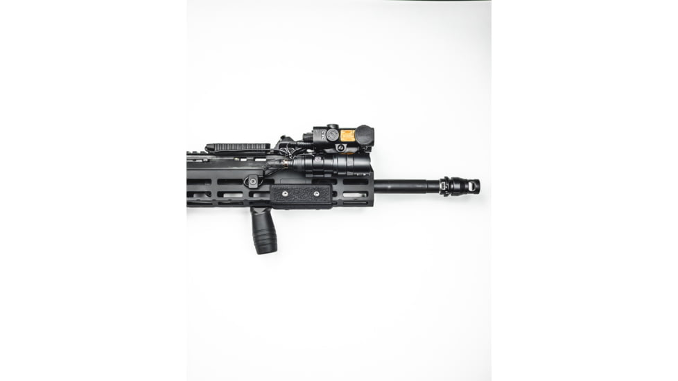 A3 Industries +10 Degree Picatinny Mini Modular Vertical Foregrip - 2in Grooved Grip, Black, VFG-196