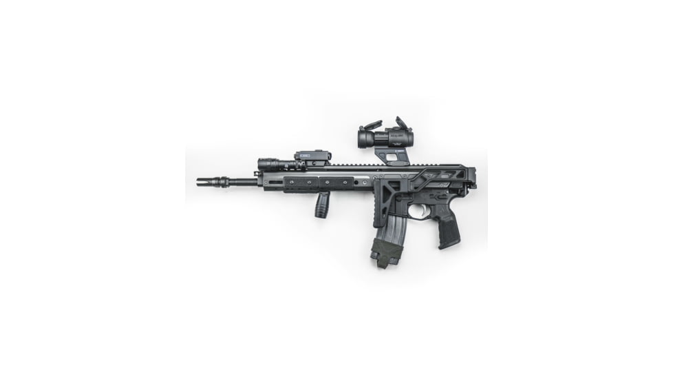 A3 Industries +10 Degree Picatinny Mini Modular Vertical Foregrip - 2in Grooved Grip