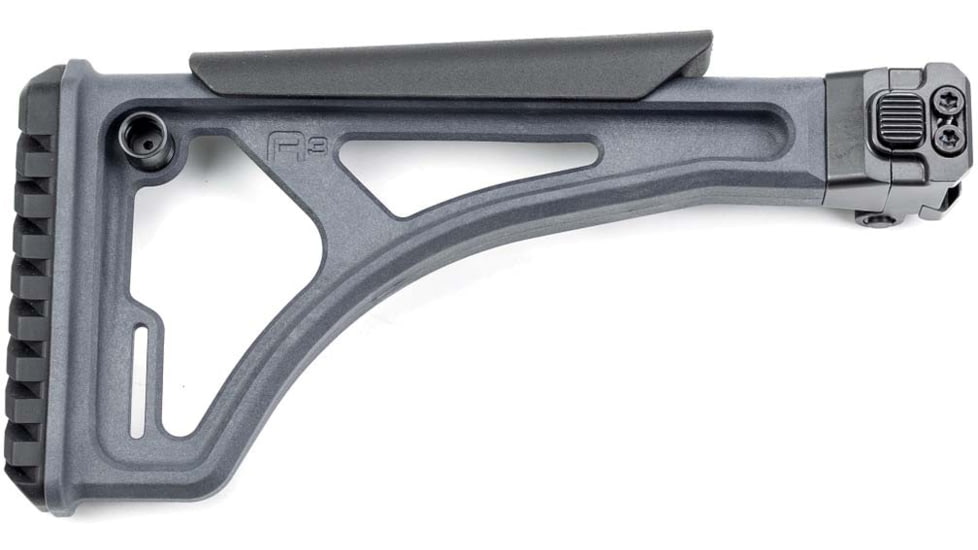 A3 Industries PFS-X Polymer Folding Stock, Grey, PFS-X-GRY
