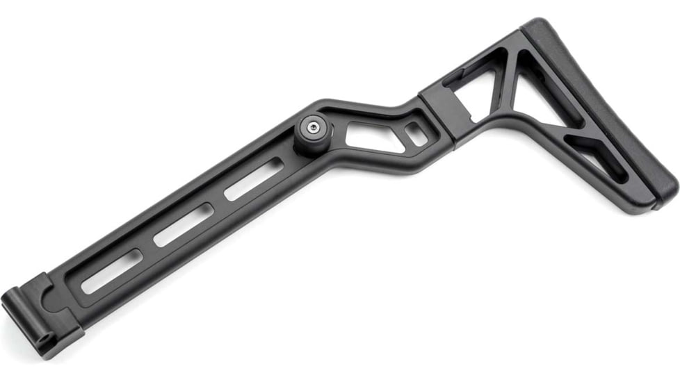 A3 Industries Kalashnikov KP9 Folding AK Stock - Offset Extension w/Xtendo Narrow Buttplate, Black, DFS-KP9-OFF-BP5