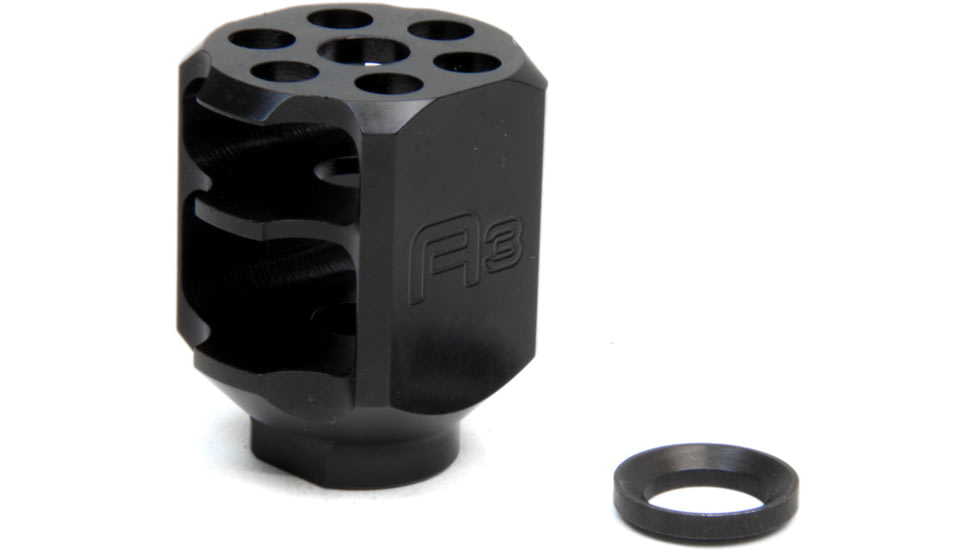 A3 Industries 1/2-28 Thread Wraith Muzzle Brake, 4140 Steel, MB-1001-12