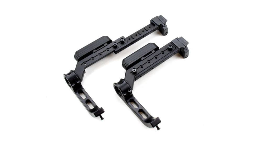 A3 Industries Adjustable Length Modular Folding Brace, Aluminum Steady, Offset Extension, Black, 6-1/8in-9-1/2in, ALMB-OFF-ASB