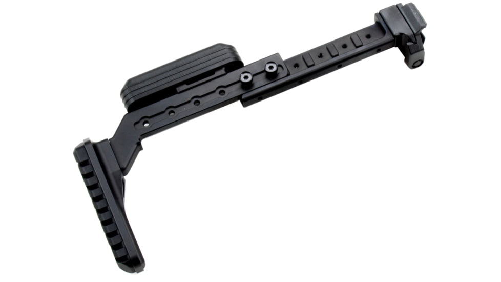 A3 Industries Adjustable Length Modular Folding Stock, Offset Extension, A3T Butt-Plate, Black, 6-1/8in-9-1/2in, ALMS-OFF-A3T