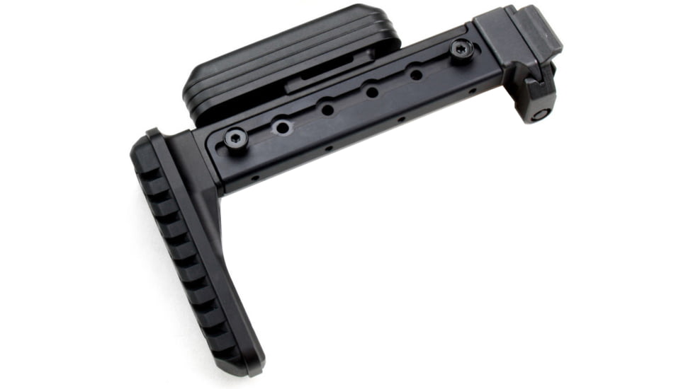 A3 Industries Adjustable Length Modular Folding Stock, Straight Extension, A3T Butt-Plate, Black, 6-1/8in-9-1/2in, ALMS-STR-A3T