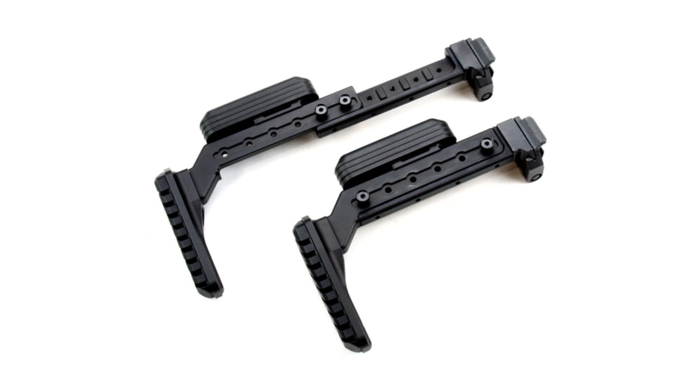 A3 Industries Adjustable Length Modular Folding Stock, Offset Extension, Magpul 2 Butt-Plate, Black, 6-1/8in-9-1/2in, ALMS-OFF-MP2