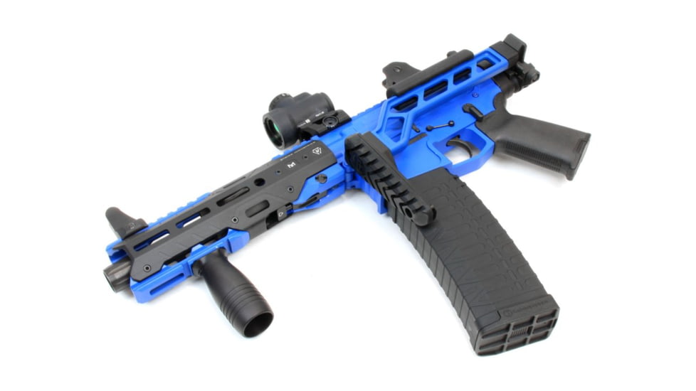 A3 Industries Compact Modular Vertical Foregrips, Compact Single-Slot M-Lok Mounting Base With 3in Knurled Grip, Aluminum, Black, VFG-155