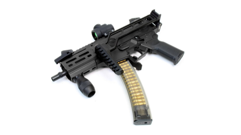 A3 Industries Compact Modular Vertical Foregrips, Compact Single-Slot M-Lok Mounting Base With 3in Knurled Grip, Aluminum, Black, VFG-155