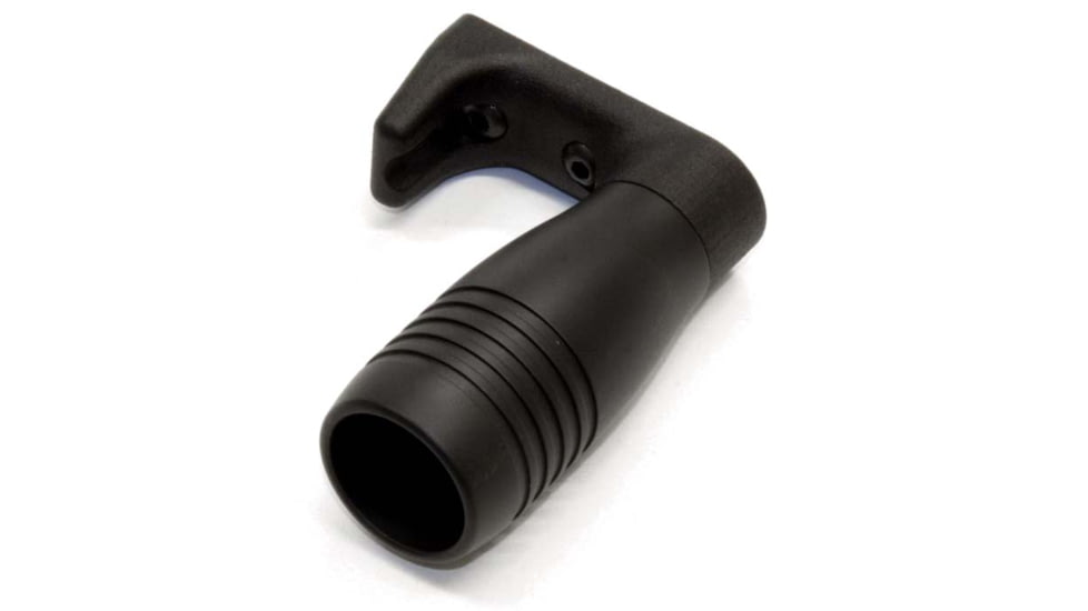 A3 Industries Compact Shorty Vertical Grip w/ Integrated Handstop, 90 Degree, 2.75in HK Grooved Aluminum Grip, Aluminum Base, Black, VFG-116